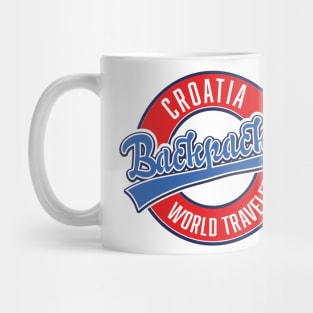 Croatia backpacker world traveler logo Mug